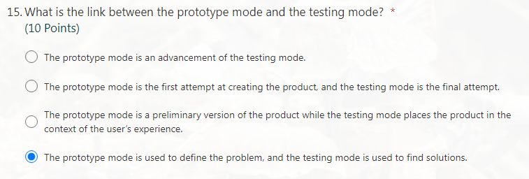 Solved 15. What is the link between the prototype mode and | Chegg.com