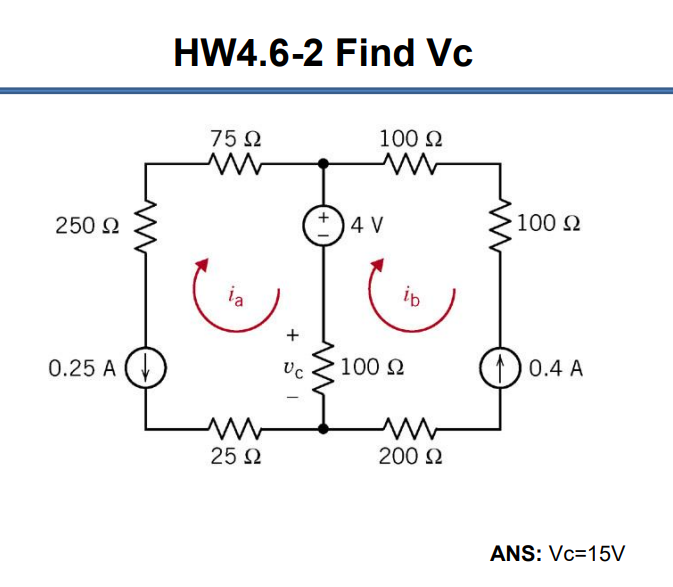 Solved HW4.62 Find Vc ANS Vc=15 V