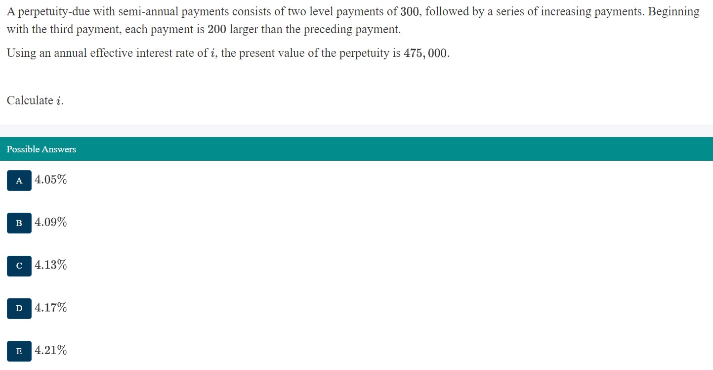An annuity provides level payments of 1000 every six | Chegg.com
