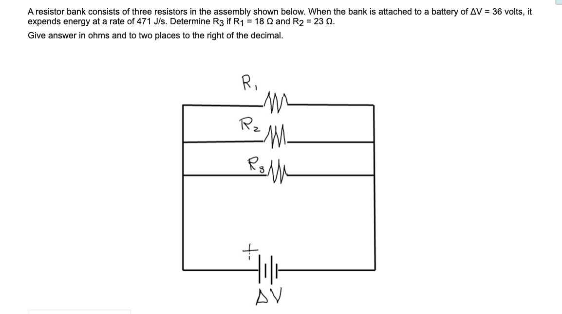 Solved A resistor bank consists of three resistors in the