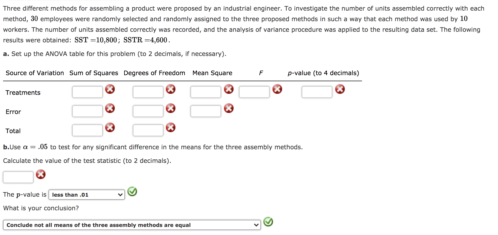 Solved Three different methods for assembling a product were