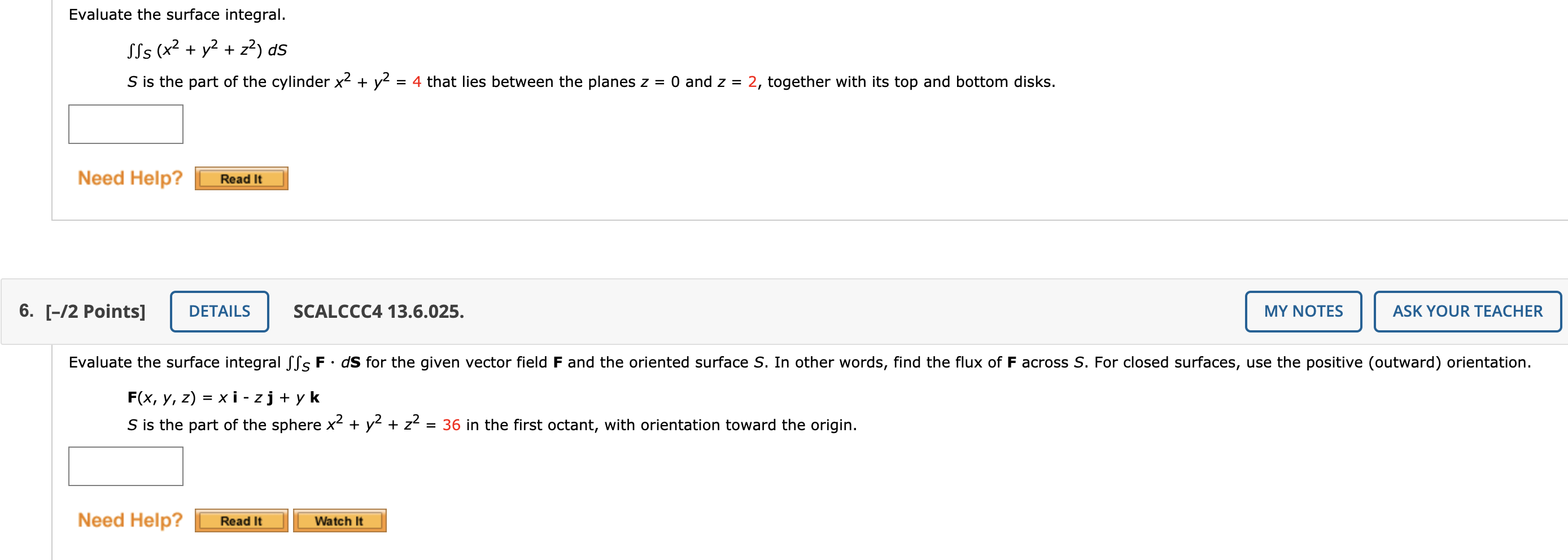 Solved Evaluate The Surface Integral Sss X2 Y2 Z2 Ds 4314