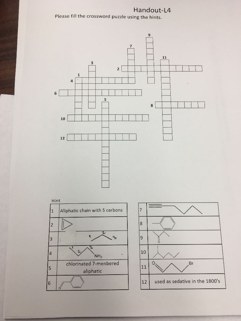 Solved Handout-l4 Please Fill The Crossword Puzzle Using The 