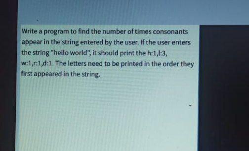 Solved Write a program to find the number of times | Chegg.com