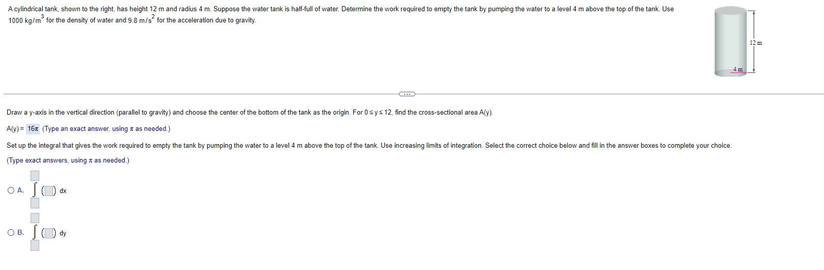 Solved 1000 kg/m3 for the density of water and 9.8 m/s2 for | Chegg.com