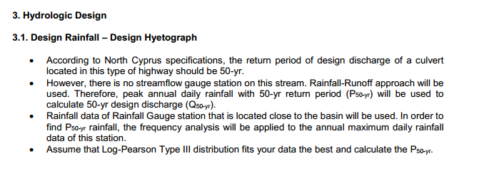 CALCULATION OF DESIGN DISCHARGE FOR A HYDRAULIC | Chegg.com