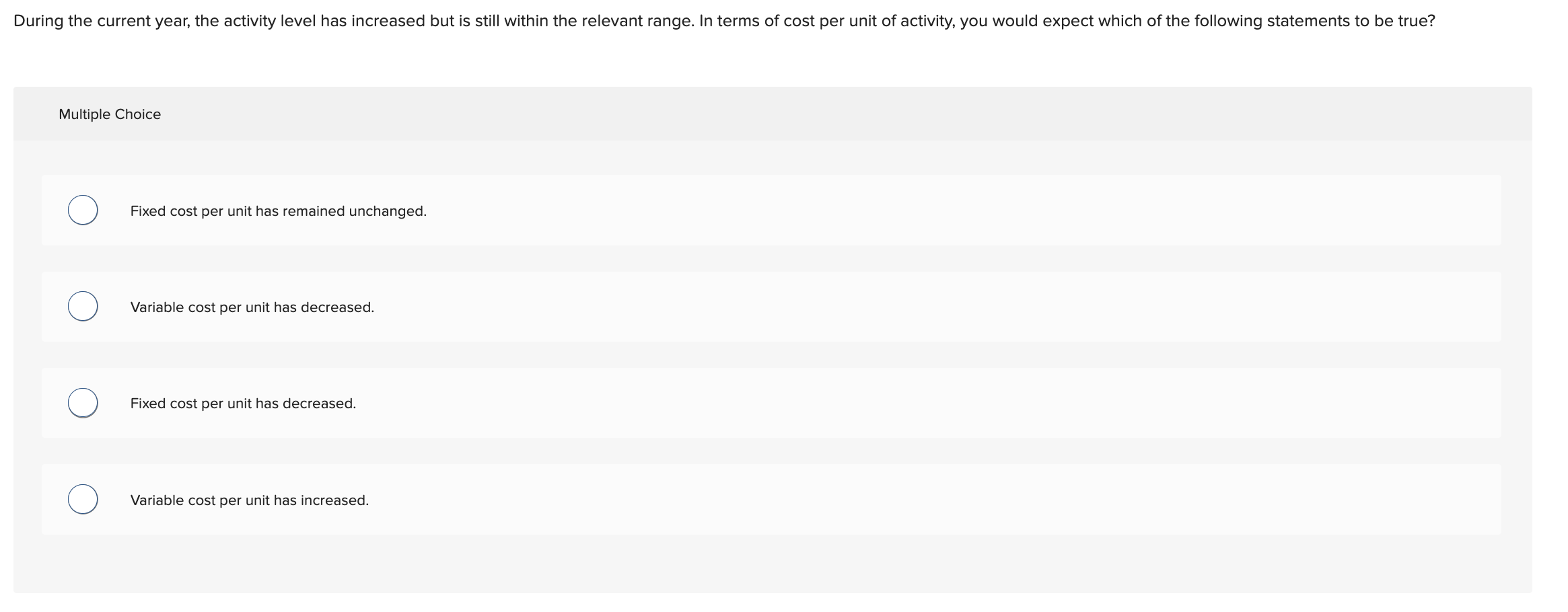 solved-multiple-choice-fixed-cost-per-unit-has-remained-chegg