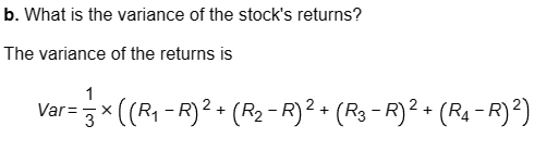 The last four years of returns for a stock are as | Chegg.com