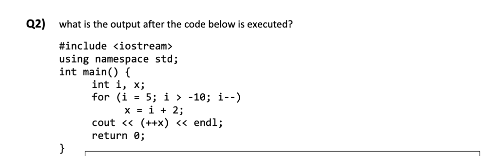 Solved Q2) what is the output after the code below is | Chegg.com