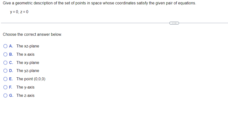 Solved Give a geometric description of the set of points in | Chegg.com