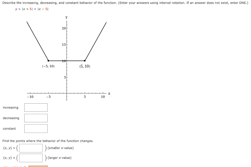 Solved Describe The Increasing, Decreasing, And Constant | Chegg.com