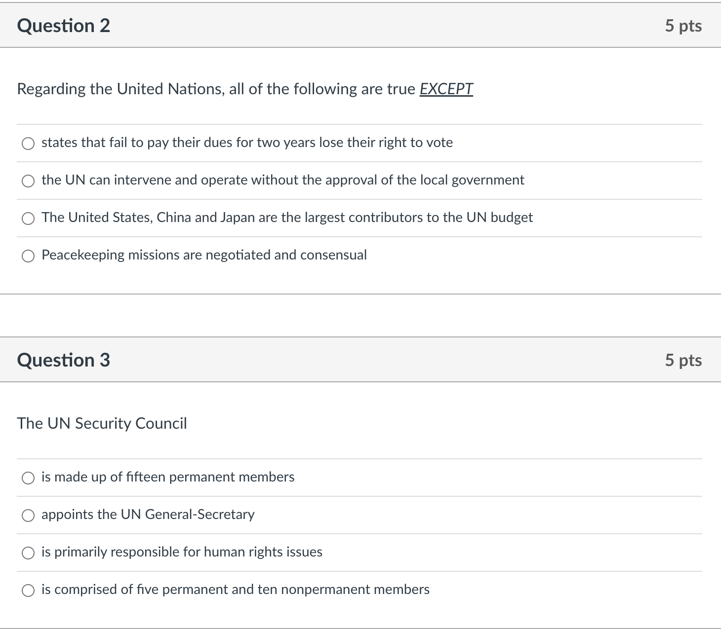 Regarding the United Nations, all of the following | Chegg.com