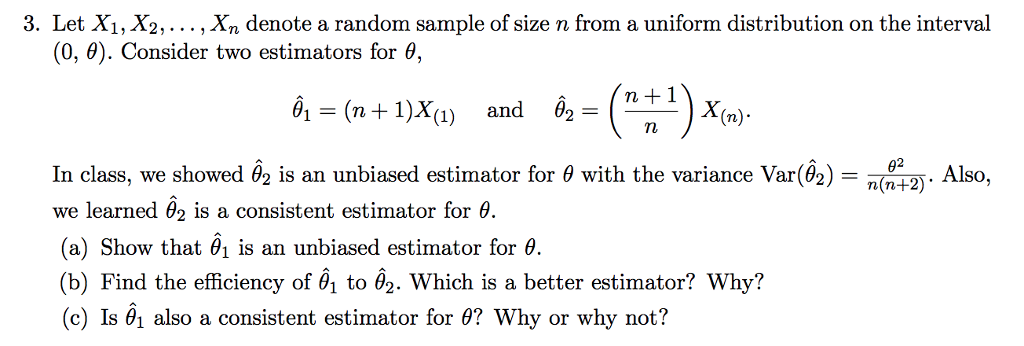 Solved 3. Let X1, X2,... , Xn denote a random sample of size | Chegg.com