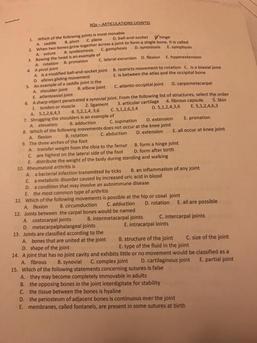 solved-which-of-the-following-joints-is-most-movable-a-chegg