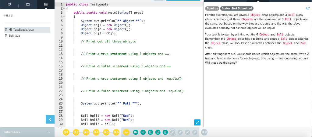 Solved For this exercise, you are given 3 Object | Chegg.com