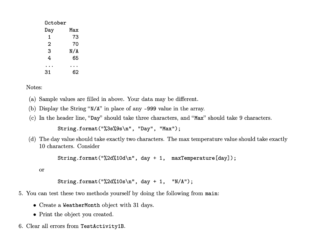 Activities In this lab, you will write Java code that | Chegg.com
