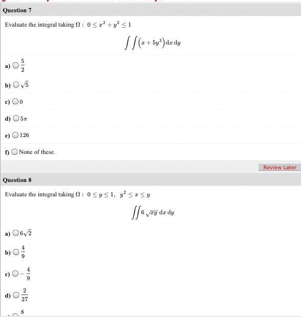 Solved Evaluate the integral taking Ohm: 0 lessthanorequalto | Chegg.com