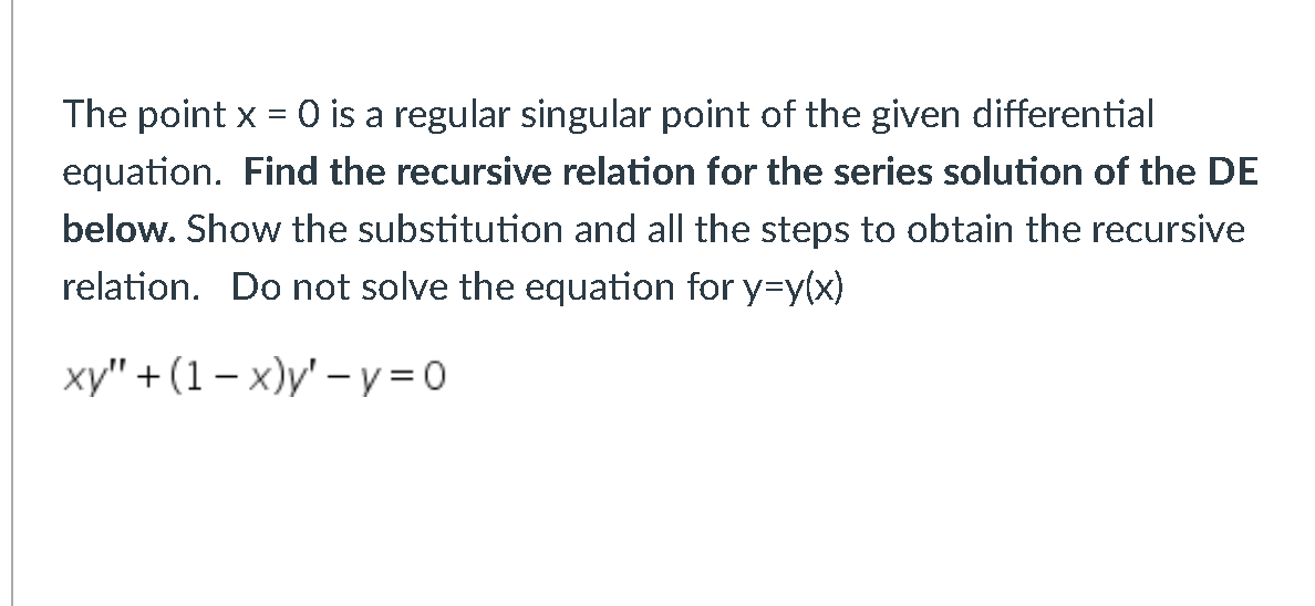 Solved Differential Equations I need help with the first | Chegg.com