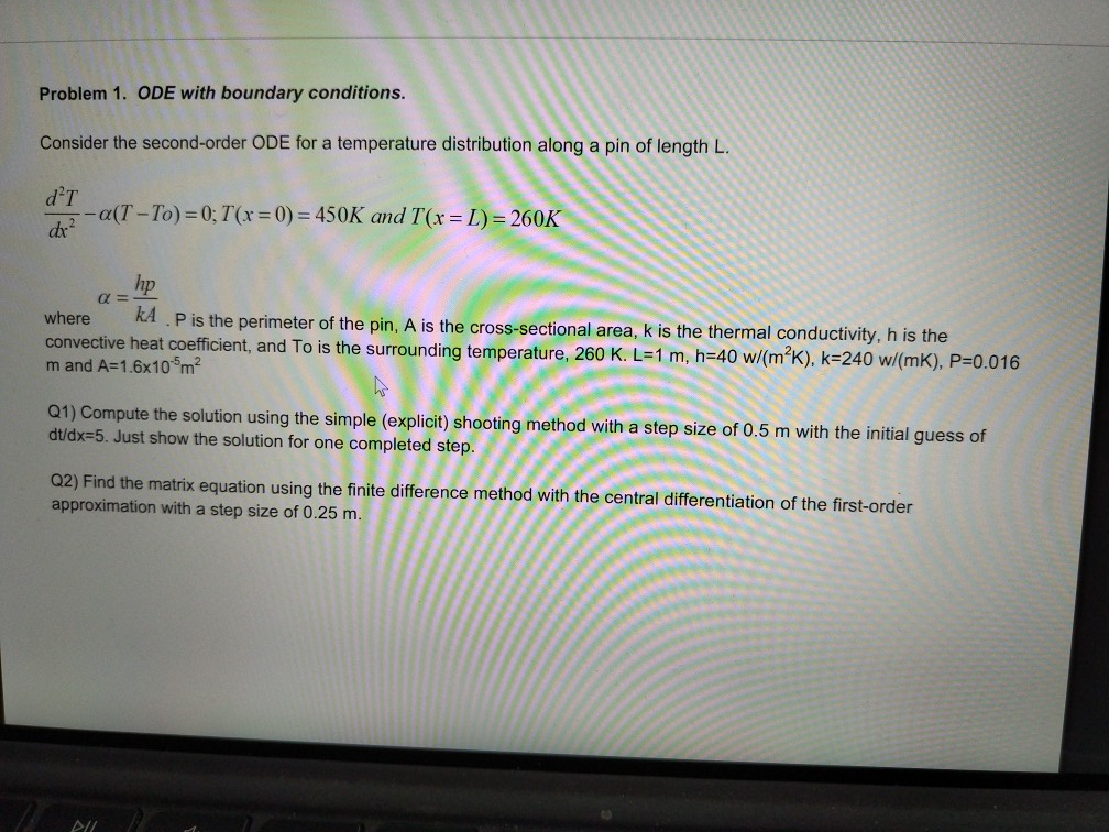 Solved Problem 1. ODE with boundary conditions. Consider the | Chegg.com