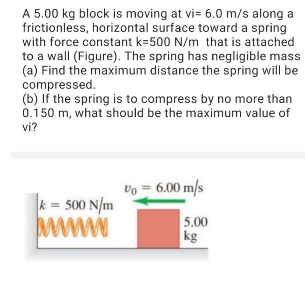 solved-a-5-00-kg-block-is-moving-at-vi-6-0-m-s-along-a-chegg