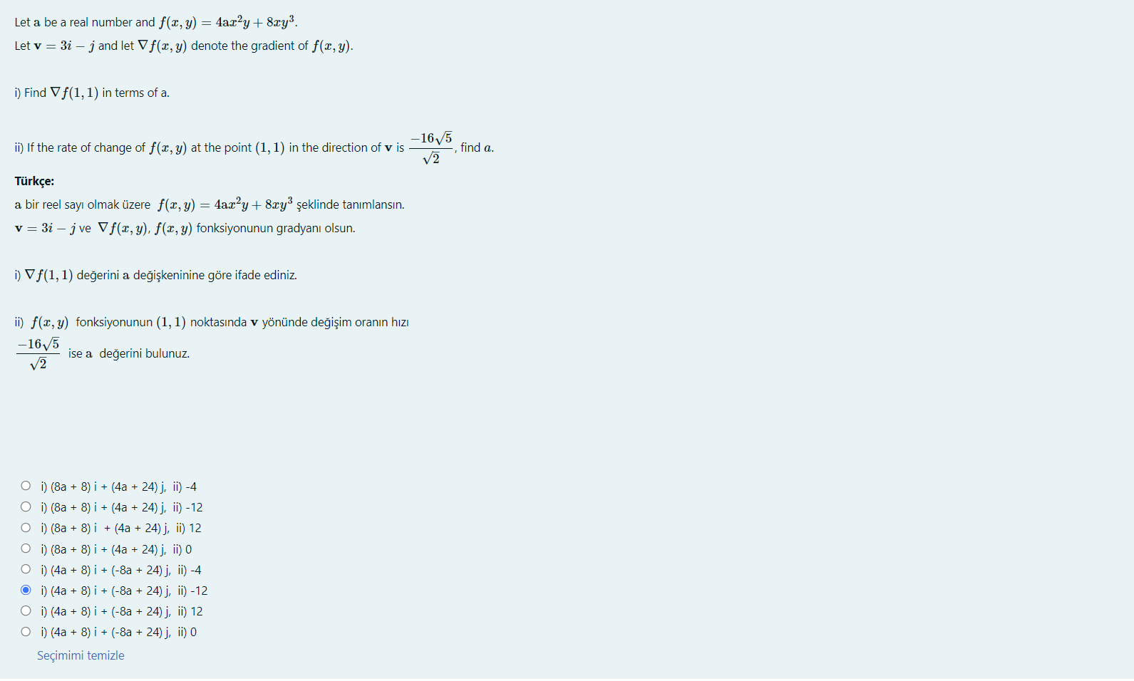 Solved Let a be a real number and f(x,y)=4ax2y+8xy3. Let | Chegg.com