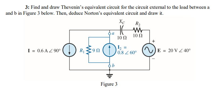 Solved 3: Find and draw Thevenin's equivalent circuit for | Chegg.com