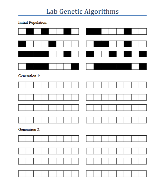 Solved Lab Genetic Algorithms Initial Population: Generation | Chegg.com