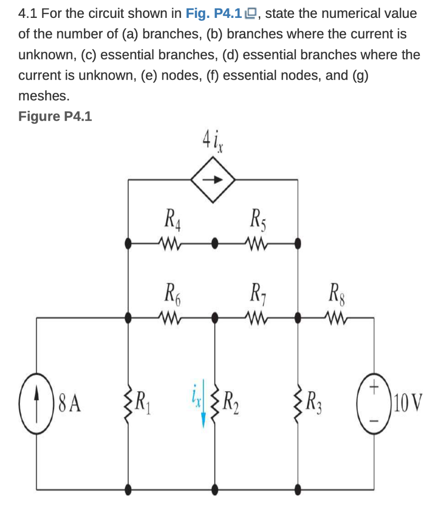 Solved 4.1 For The Circuit Shown In Fig. P4.19, State The | Chegg.com