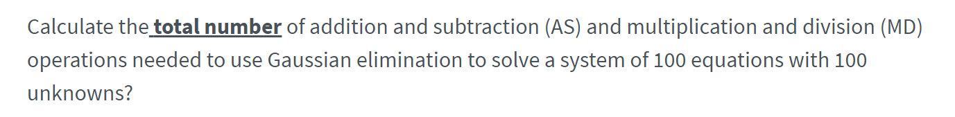 Solved Calculate the total number of addition and | Chegg.com