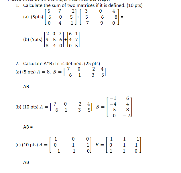 Solved ts) ⎣⎡560704−251⎦⎤+⎣⎡3−570−694−80⎦⎤= ts) | Chegg.com