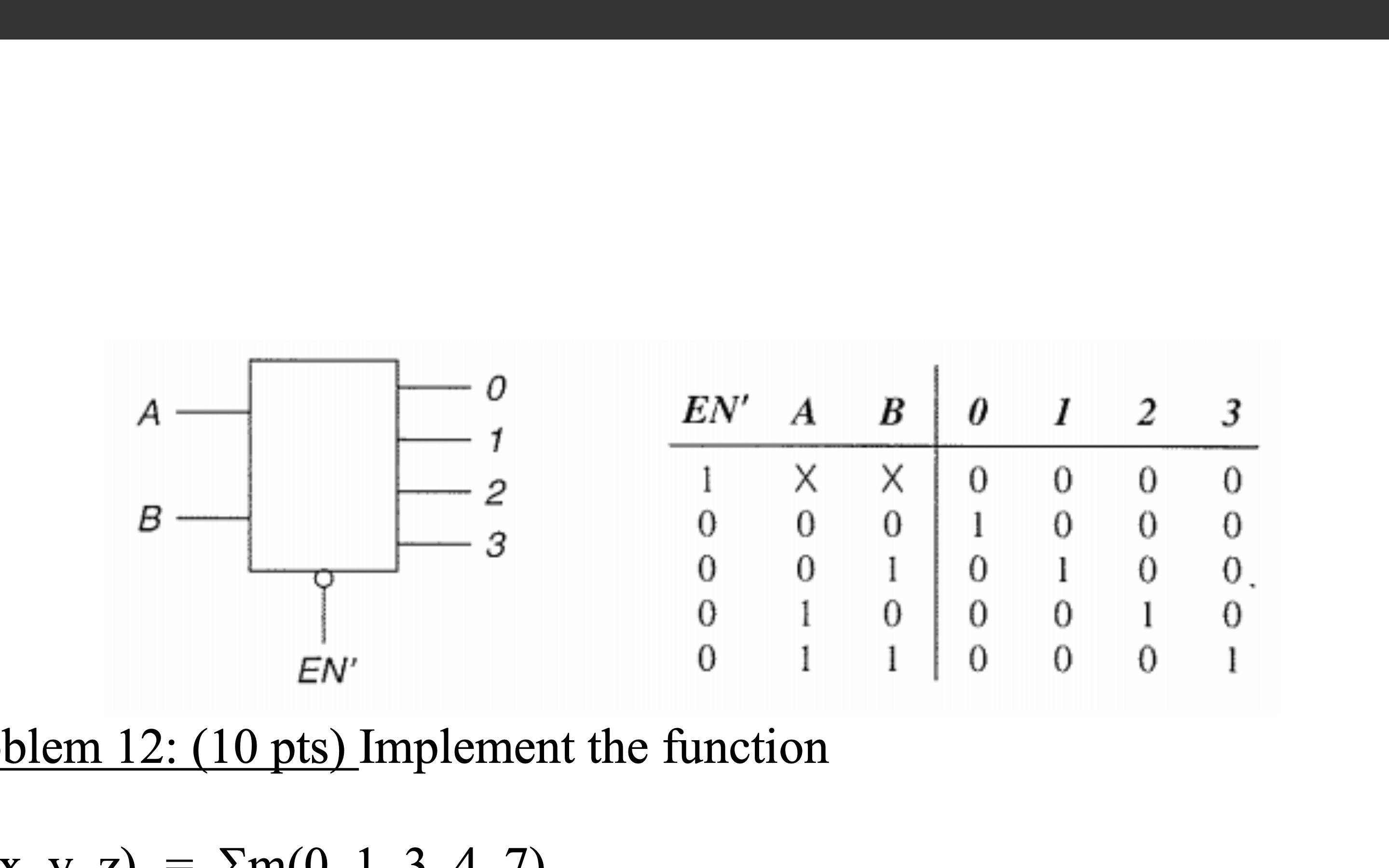 Chapter 5, problem 9: (10 pts) We want to implement a | Chegg.com