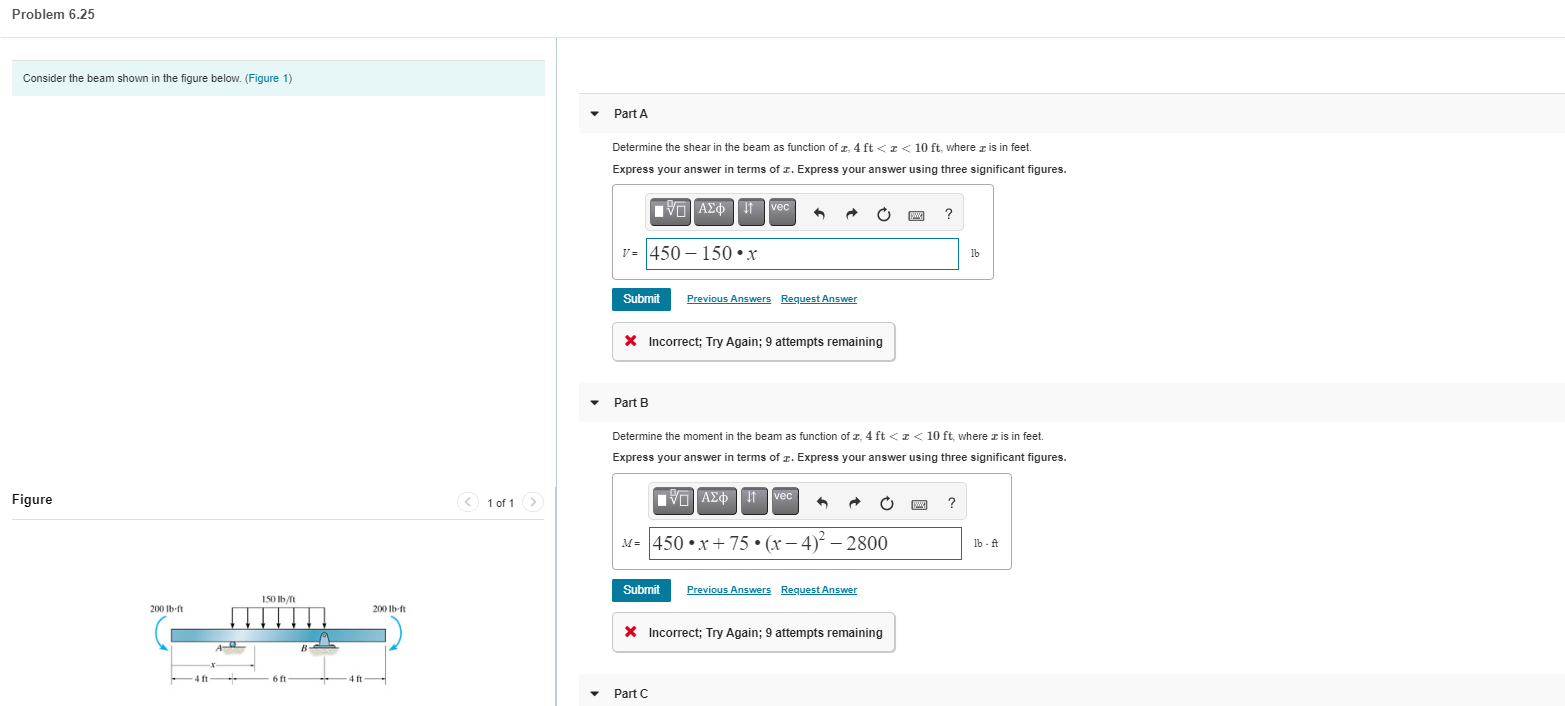 Solved Problem 6.25 Consider the beam shown in the figure | Chegg.com