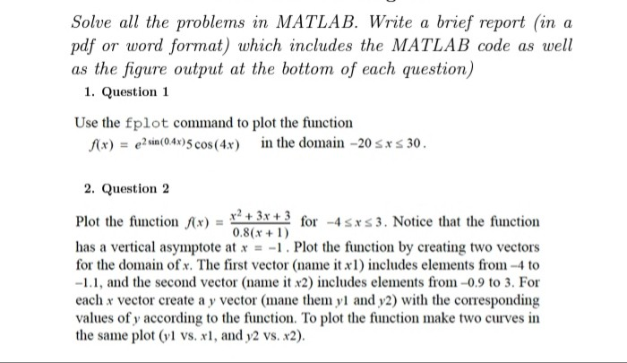 matlab function format