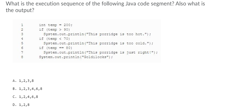 Solved What is the execution sequence of the following Java | Chegg.com