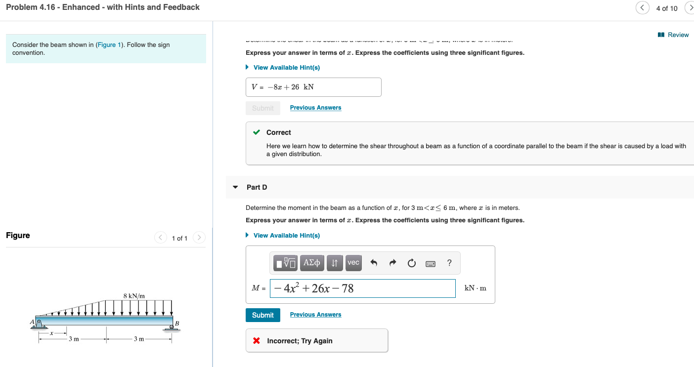 Solved Problem 4.16 - Enhanced - with Hints and Feedback 4 | Chegg.com