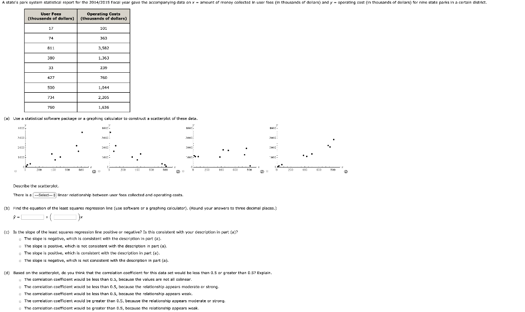 Solved A State S Park System Statistical Report For The Chegg Com