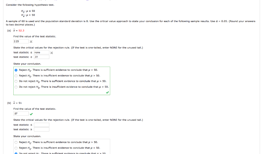 Solved Consider the following hypothesis test. H0: μ 50 Ha: | Chegg.com