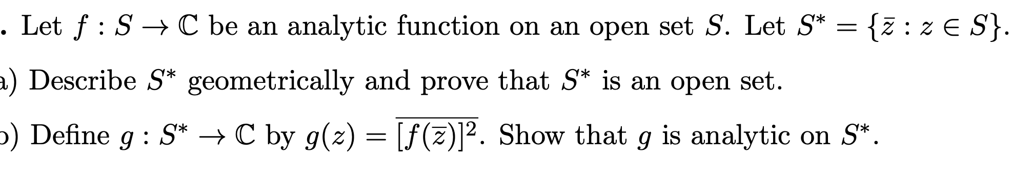 Solved . Let f:S → C be an analytic function on an open set | Chegg.com