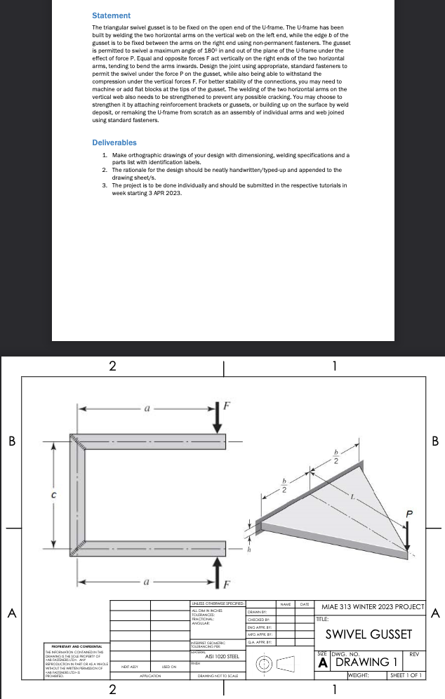 Statement The Triangular Swivel Gusset Is To Be | Chegg.com