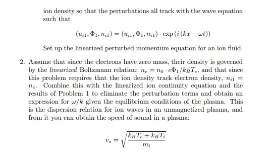 Solved In class we derived the dispersion relation for | Chegg.com