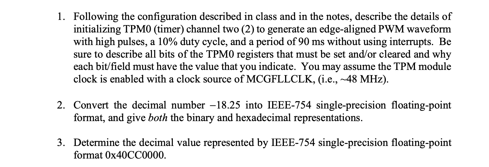 Solved 1. ﻿Following the configuration described in class | Chegg.com