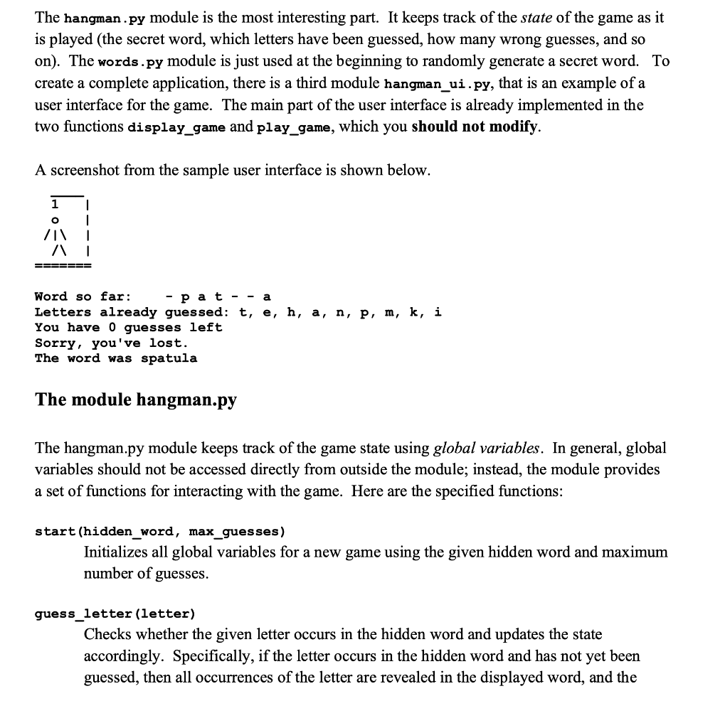 Module 1 - Hangman