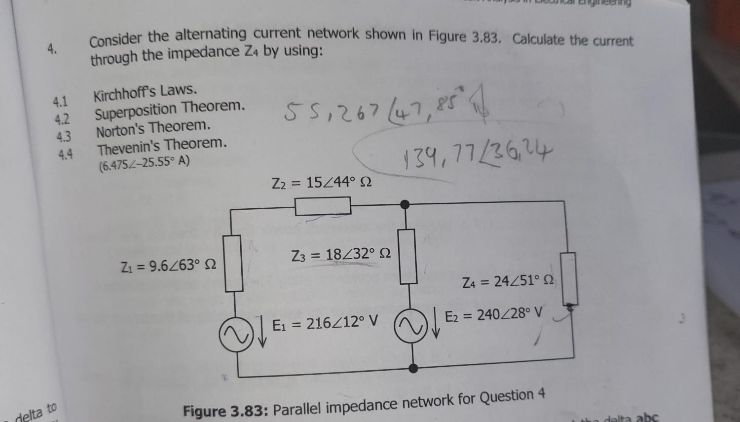 Solved Consider the alternating current network shown in | Chegg.com