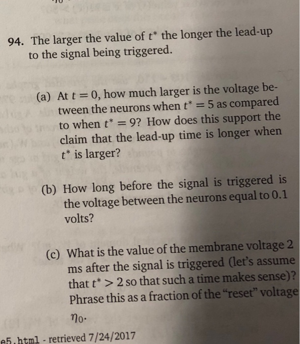 Solved In Exercises 93-94, use the fact that when the brain | Chegg.com