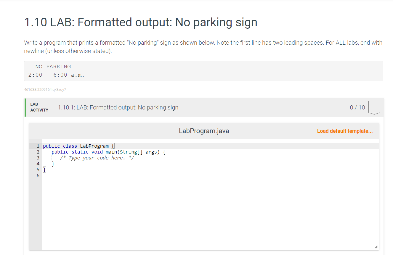 solved-1-10-lab-formatted-output-no-parking-sign-write-a-chegg