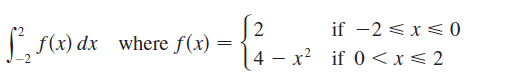 Solved ∫−22f(x)dx where f(x)={24−x2 if −2⩽x⩽0 if 0 | Chegg.com