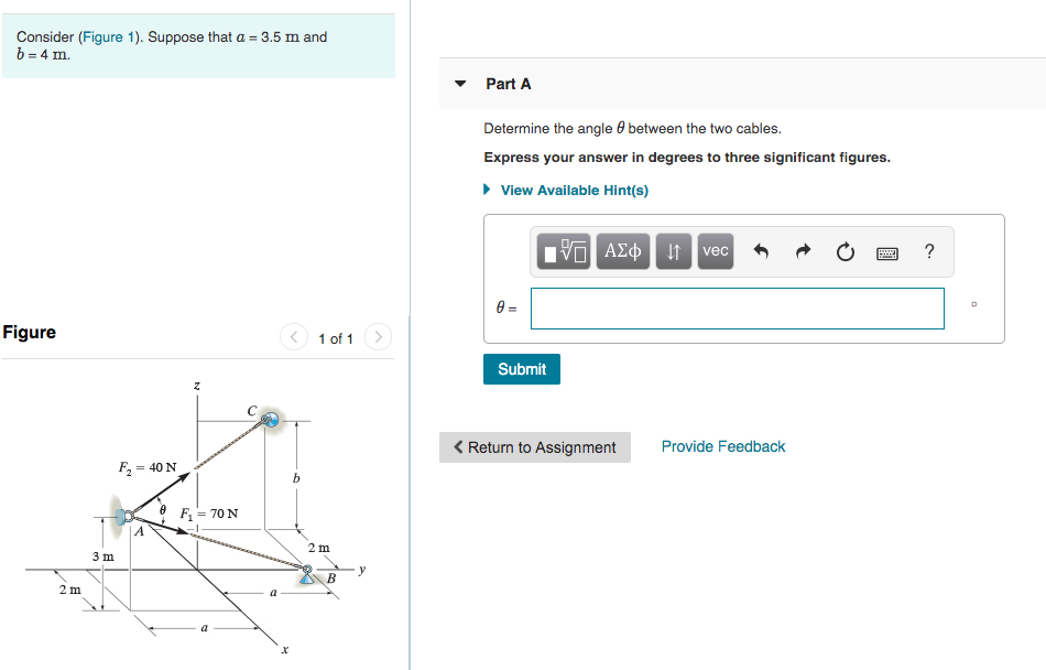 Solved Consider (Figure 1). Suppose that a = 3.5 m and b = 4 | Chegg.com