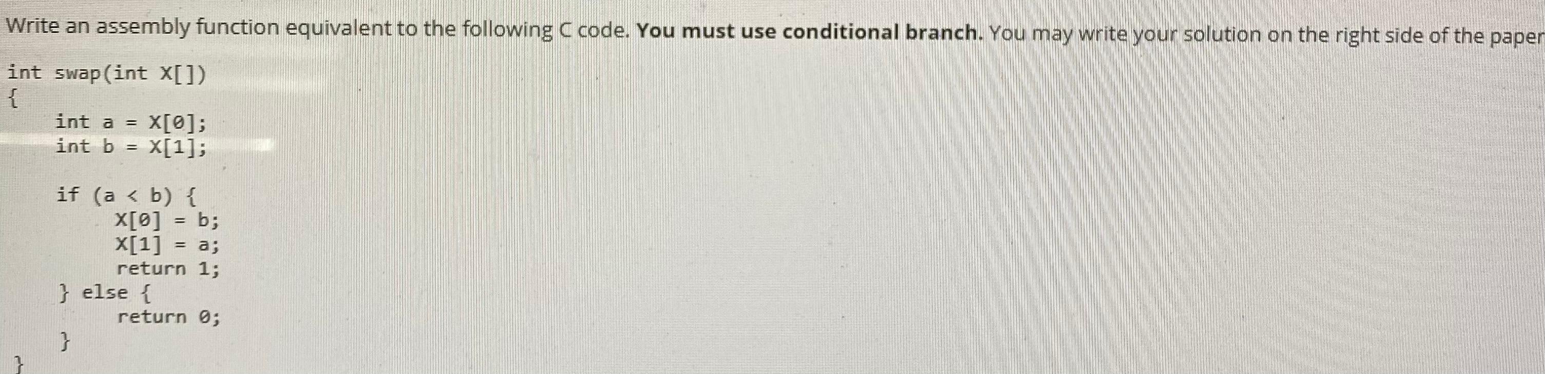 Solved Write an assembly function equivalent to the