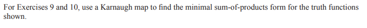 Solved For Exercises 9 And 10 Use A Karnaugh Map To Find Chegg Com   PhpunHHLY