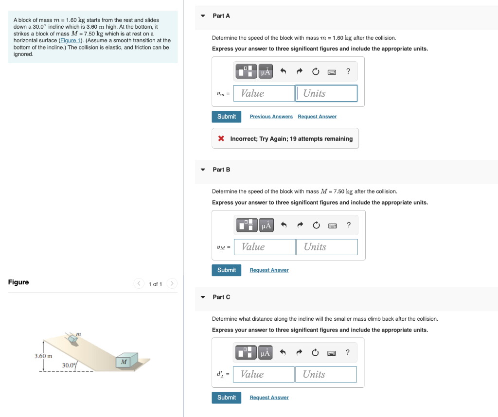 Solved Part A A Block Of Mass M = 1.60 Kg Starts From The | Chegg.com